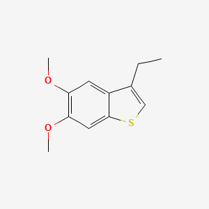 molecular formula C12H14O2S B13890828 3-Ethyl-5,6-dimethoxy-1-benzothiophene 