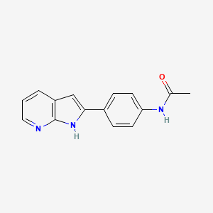 molecular formula C15H13N3O B13890907 N-(4-(1H-pyrrolo[2,3-b]pyridin-2-yl)phenyl)acetamide 