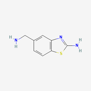 molecular formula C8H9N3S B13890932 5-(Aminomethyl)-1,3-benzothiazol-2-amine 