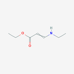 molecular formula C7H13NO2 B13890973 beta-Ethylaminoacrylic acid ethyl ester CAS No. 55330-56-8