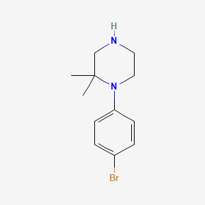 molecular formula C12H17BrN2 B13891003 1-(4-Bromophenyl)-2,2-dimethylpiperazine 