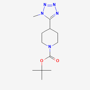 molecular formula C12H21N5O2 B13891010 Tert-butyl 4-(1-methyltetrazol-5-yl)piperidine-1-carboxylate 