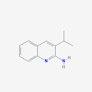 molecular formula C12H14N2 B13891016 2-Amino-3-isopropylquinoline 