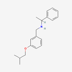 molecular formula C19H25NO B1389104 N-(3-Isobutoxybenzyl)-1-phenyl-1-ethanamine CAS No. 1040690-57-0