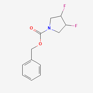 molecular formula C12H13F2NO2 B13891050 (3R,4R)-N-Cbz-3,4-difluoropyrrolidine 