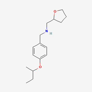 molecular formula C16H25NO2 B1389107 [4-(sec-Butoxy)phenyl]-N-(tetrahydro-2-furanylmethyl)methanamine CAS No. 1040680-59-8