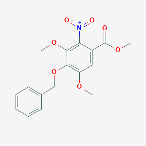molecular formula C17H17NO7 B13891075 Methyl 3,5-dimethoxy-2-nitro-4-phenylmethoxybenzoate 