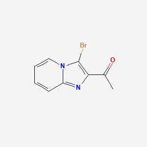molecular formula C9H7BrN2O B13891081 1-{3-Bromoimidazo[1,2-a]pyridin-2-yl}ethan-1-one 