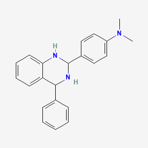 molecular formula C22H23N3 B13891083 N,N-dimethyl-4-(4-phenyl-1,2,3,4-tetrahydroquinazolin-2-yl)aniline 