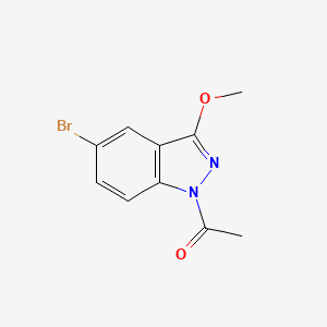 molecular formula C10H9BrN2O2 B13891088 1-(5-Bromo-3-methoxy-indazol-1-yl)ethanone 