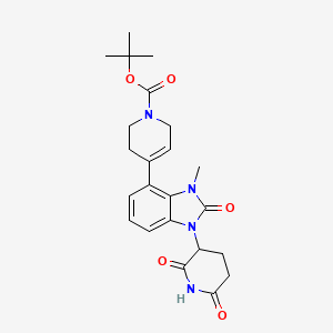 molecular formula C23H28N4O5 B13891091 tert-butyl 4-[1-(2,6-dioxopiperidin-3-yl)-3-methyl-2-oxobenzimidazol-4-yl]-3,6-dihydro-2H-pyridine-1-carboxylate 