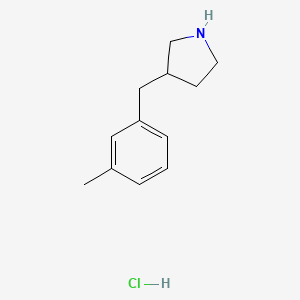 molecular formula C12H18ClN B13891125 3-[(3-Methylphenyl)methyl]pyrrolidine;hydrochloride CAS No. 1402672-61-0