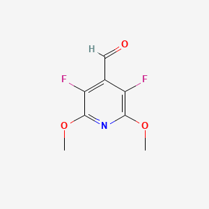molecular formula C8H7F2NO3 B13891143 3,5-Difluoro-2,6-dimethoxyisonicotinaldehyde 