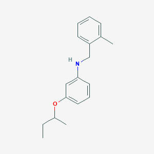 molecular formula C18H23NO B1389115 3-(Sec-butoxy)-N-(2-methylbenzyl)aniline CAS No. 1040685-68-4
