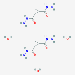 molecular formula C10H26N8O7 B13891159 Cyclopropane-1,2-dicarbohydrazide;trihydrate 