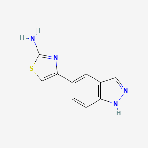 molecular formula C10H8N4S B13891164 4-(1h-Indazol-5-yl)-1,3-thiazol-2-amine 