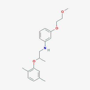 molecular formula C20H27NO3 B1389118 N-[2-(2,5-Dimethylphenoxy)propyl]-3-(2-methoxyethoxy)aniline CAS No. 1040686-43-8
