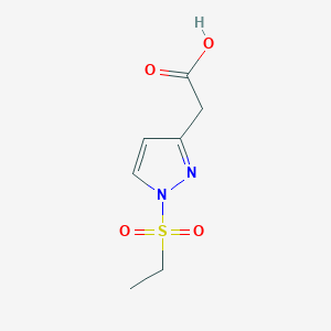molecular formula C7H10N2O4S B13891186 2-(1-Ethylsulfonylpyrazol-3-yl)acetic acid 