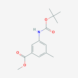 molecular formula C14H19NO4 B13891214 Methyl 3-[[(1,1-dimethylethoxy)carbonyl]amino]-5-methylbenzoate 