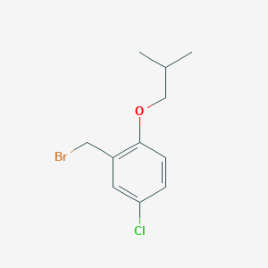 molecular formula C11H14BrClO B13891217 2-(Bromomethyl)-4-chloro-1-[(2-methylpropyl)oxy]benzene 