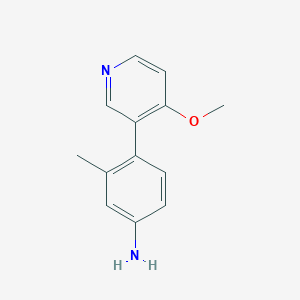 molecular formula C13H14N2O B13891221 4-(4-Methoxypyridin-3-yl)-3-methylaniline 