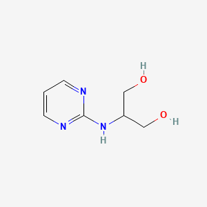 molecular formula C7H11N3O2 B13891241 2-(Pyrimidin-2-ylamino)propane-1,3-diol 