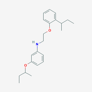 molecular formula C22H31NO2 B1389125 N-[3-(Sec-butoxy)phenyl]-N-{2-[2-(sec-butyl)-phenoxy]ethyl}amine CAS No. 1040685-63-9