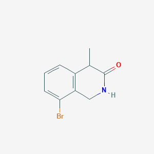 molecular formula C10H10BrNO B13891252 8-bromo-4-methyl-1,4-dihydroisoquinolin-3(2H)-one 