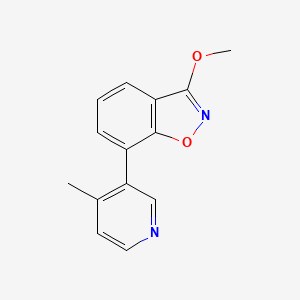molecular formula C14H12N2O2 B13891260 3-Methoxy-7-(4-methylpyridin-3-yl)-1,2-benzoxazole 