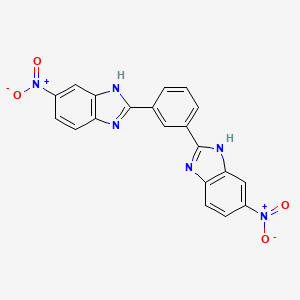 molecular formula C20H12N6O4 B13891268 1,3-Bis(6-nitro-1H-benzo[d]imidazol-2-yl)benzene 