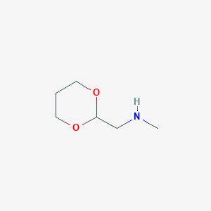 molecular formula C6H13NO2 B13891290 1-(1,3-dioxan-2-yl)-N-methylmethanamine 