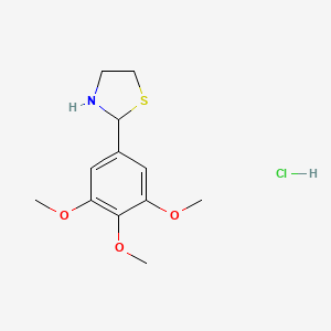 molecular formula C12H18ClNO3S B1389130 2-(3,4,5-Trimethoxy-phenyl)thiazolidine hydrochloride CAS No. 1185296-81-4