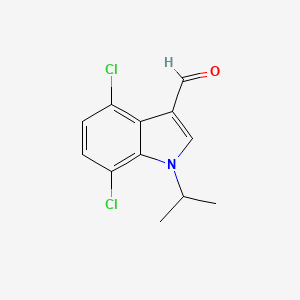 molecular formula C12H11Cl2NO B13891313 4,7-Dichloro-1-propan-2-ylindole-3-carbaldehyde CAS No. 1350761-06-6