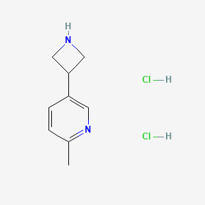 molecular formula C9H14Cl2N2 B13891332 5-(Azetidin-3-yl)-2-methyl-pyridine;dihydrochloride 