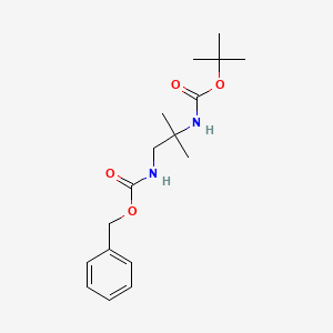 molecular formula C17H26N2O4 B13891340 benzyl N-[2-methyl-2-[(2-methylpropan-2-yl)oxycarbonylamino]propyl]carbamate 