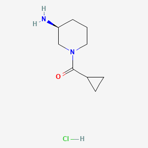 molecular formula C9H17ClN2O B13891346 (S)-(3-Aminopiperidin-1-yl)(cyclopropyl)methanone hydrochloride 