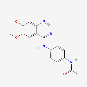 molecular formula C18H18N4O3 B13891353 N-(4-(6,7-dimethoxyquinazolin-4-ylamino)phenyl)acetamide 