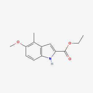 molecular formula C13H15NO3 B13891371 ethyl 5-methoxy-4-methyl-1H-indole-2-carboxylate CAS No. 50536-53-3