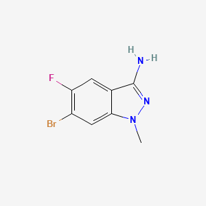 molecular formula C8H7BrFN3 B13891393 6-Bromo-5-fluoro-1-methyl-1H-indazol-3-amine 