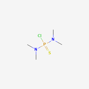 molecular formula C4H12ClN2PS B13891425 Phosphorodiamidothioic chloride, tetramethyl- CAS No. 3732-81-8