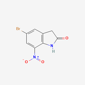 molecular formula C8H5BrN2O3 B13891446 5-Bromo-7-nitro-indolin-2-one 