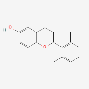 molecular formula C17H18O2 B13891455 2-(2,6-dimethylphenyl)-3,4-dihydro-2H-chromen-6-ol 