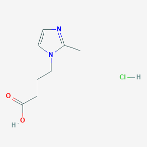 molecular formula C8H13ClN2O2 B1389146 4-(2-methyl-1H-imidazol-1-yl)butanoic acid hydrochloride CAS No. 1094607-15-4