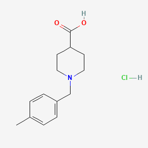 molecular formula C14H20ClNO2 B1389147 1-(4-Methylbenzyl)piperidine-4-carboxylic acid hydrochloride CAS No. 1185303-56-3