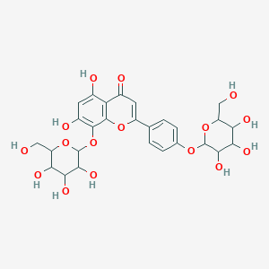molecular formula C27H30O16 B13891488 5,7-Dihydroxy-8-[3,4,5-trihydroxy-6-(hydroxymethyl)oxan-2-yl]oxy-2-[4-[3,4,5-trihydroxy-6-(hydroxymethyl)oxan-2-yl]oxyphenyl]chromen-4-one 