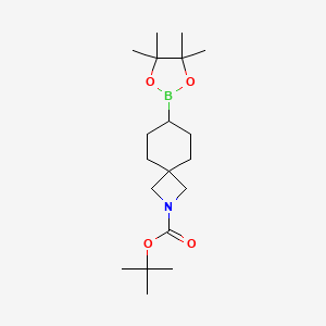 molecular formula C19H34BNO4 B13891506 tert-Butyl 7-(4,4,5,5-tetramethyl-1,3,2-dioxaborolan-2-yl)-2-azaspiro[3.5]nonane-2-carboxylate 