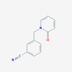molecular formula C13H10N2O B13891514 Benzonitrile, 3-[(2-oxo-1(2H)-pyridinyl)methyl]- CAS No. 62455-71-4