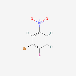 molecular formula C6H3BrFNO2 B13891537 1-Bromo-2,4,5-trideuterio-6-fluoro-3-nitro-benzene 