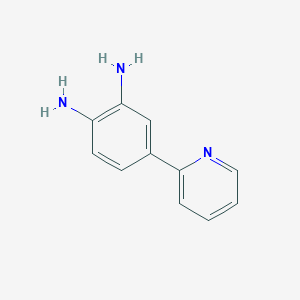 molecular formula C11H11N3 B13891546 4-Pyridin-2-ylbenzene-1,2-diamine 