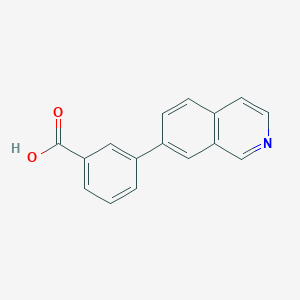 molecular formula C16H11NO2 B13891574 3-(Isoquinolin-7-yl)benzoic acid 